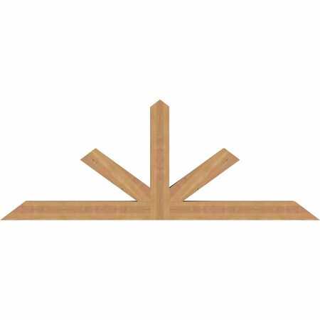 Ekena Millwork Saratoga Smooth Timber Gable Bracket, Western Red Cedar, 60"W x 22"H x 3 1/2"D x 3 1/2"F, 9/12 Pitch GBW060X22X0404SAR00SWR
